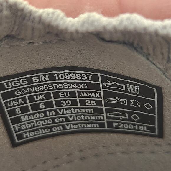 UGG Willows Ii Knit Lace Up Nubuck Leather Trainer Cobble Women's Size 8 NWOT - Picture 11 of 11